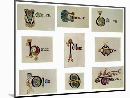 Compound letters, 800 AD, (20th century). Artist: Unknown-Unknown-Mounted Giclee Print