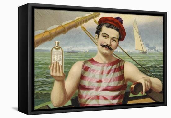 Compound Oxygen, Healthy Sailor Selling Medicine Advertisement-null-Framed Premier Image Canvas