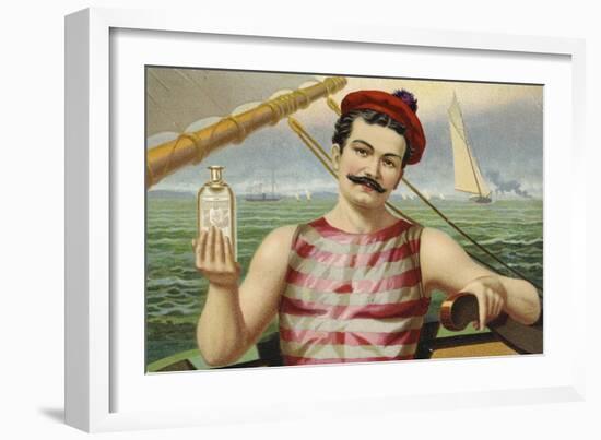 Compound Oxygen, Healthy Sailor Selling Medicine Advertisement-null-Framed Giclee Print