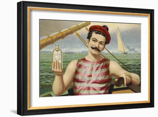 Compound Oxygen, Healthy Sailor Selling Medicine Advertisement-null-Framed Giclee Print