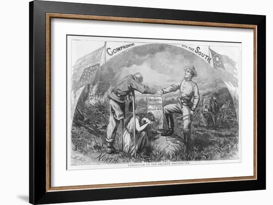 Compromise with the South - Dedicated to the Chicago Convention, 1864-Thomas Nast-Framed Giclee Print