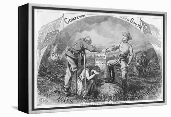 Compromise with the South - Dedicated to the Chicago Convention, 1864-Thomas Nast-Framed Premier Image Canvas