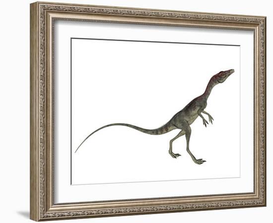 Compsognathus Dinosaur-Stocktrek Images-Framed Art Print