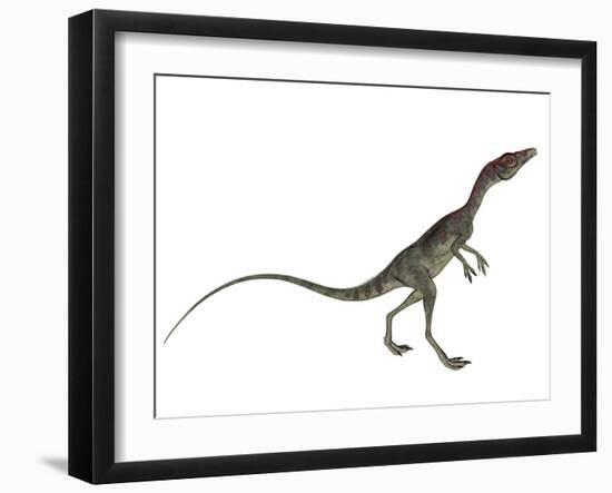 Compsognathus Dinosaur-Stocktrek Images-Framed Art Print