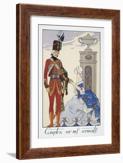 Comptez Sur Mes Serments (I'Ll Be Faithful to You)-Georges Barbier-Framed Giclee Print