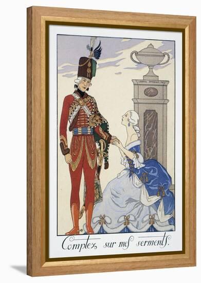 Comptez Sur Mes Serments (I'Ll Be Faithful to You)-Georges Barbier-Framed Premier Image Canvas