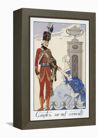 Comptez Sur Mes Serments (I'Ll Be Faithful to You)-Georges Barbier-Framed Premier Image Canvas