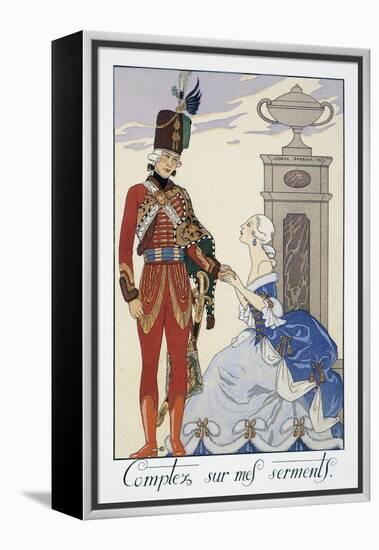 Comptez Sur Mes Serments (I'Ll Be Faithful to You)-Georges Barbier-Framed Premier Image Canvas