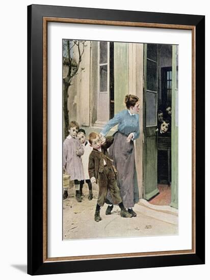 Compulsory Education, 1882-Jules Jean Geoffroy-Framed Giclee Print