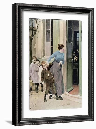 Compulsory Education, 1882-Jules Jean Geoffroy-Framed Giclee Print