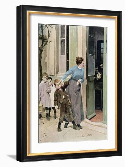 Compulsory Education, 1882-Jules Jean Geoffroy-Framed Giclee Print