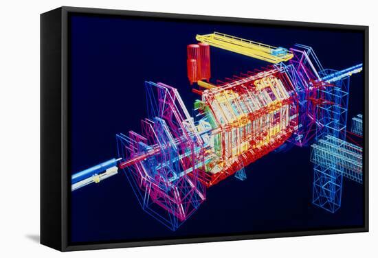 Computer Art of ATLAS Detector, CERN-David Parker-Framed Premier Image Canvas