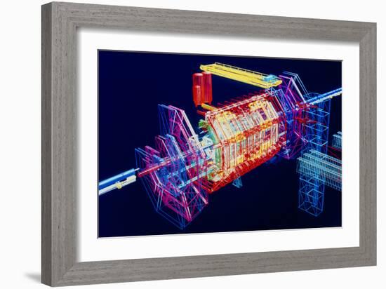 Computer Art of ATLAS Detector, CERN-David Parker-Framed Photographic Print