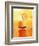 Computer Art of Glass of Orange Juice & Orange Sea-Victor Habbick-Framed Photographic Print