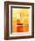 Computer Art of Glass of Orange Juice & Orange Sea-Victor Habbick-Framed Photographic Print