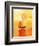 Computer Art of Glass of Orange Juice & Orange Sea-Victor Habbick-Framed Photographic Print