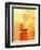 Computer Art of Glass of Orange Juice & Orange Sea-Victor Habbick-Framed Photographic Print