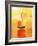 Computer Art of Glass of Orange Juice & Orange Sea-Victor Habbick-Framed Photographic Print