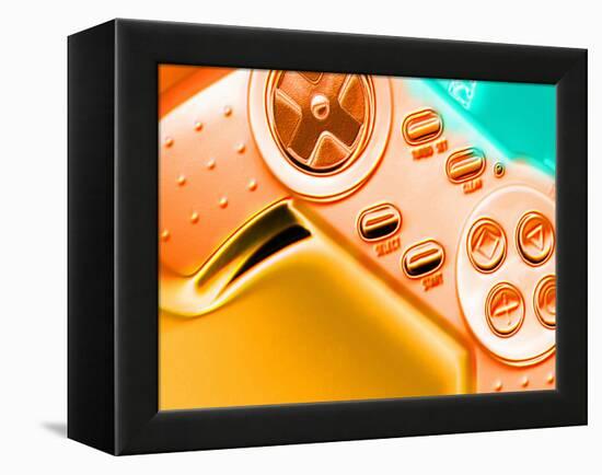 Computer Artwork of a Sony Playstation Gamepad-Victor Habbick-Framed Premier Image Canvas