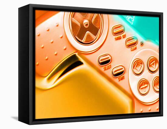 Computer Artwork of a Sony Playstation Gamepad-Victor Habbick-Framed Premier Image Canvas