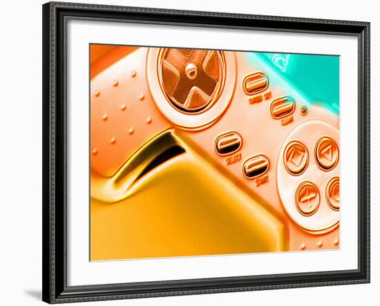 Computer Artwork of a Sony Playstation Gamepad-Victor Habbick-Framed Photographic Print