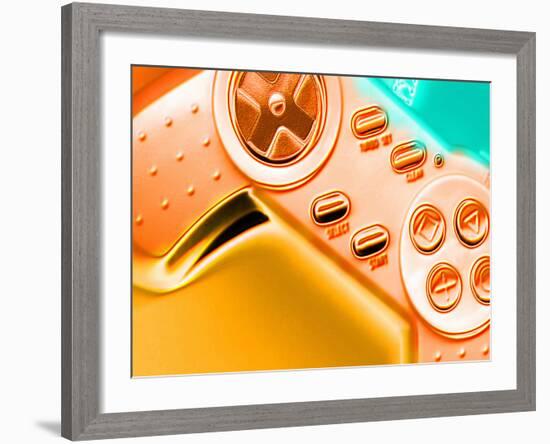 Computer Artwork of a Sony Playstation Gamepad-Victor Habbick-Framed Photographic Print