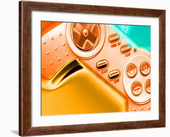 Computer Artwork of a Sony Playstation Gamepad-Victor Habbick-Framed Photographic Print