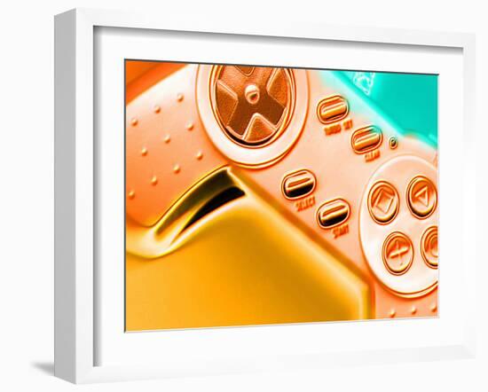 Computer Artwork of a Sony Playstation Gamepad-Victor Habbick-Framed Photographic Print