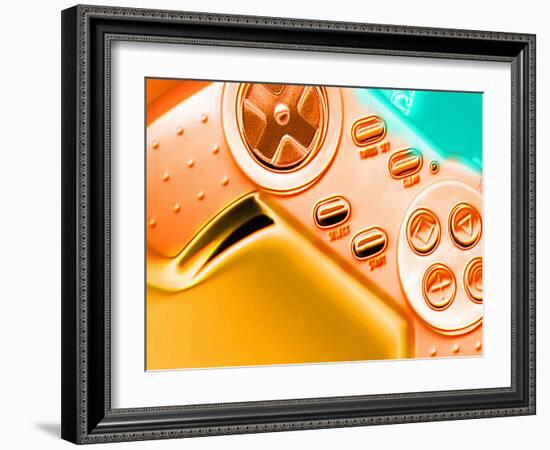 Computer Artwork of a Sony Playstation Gamepad-Victor Habbick-Framed Photographic Print