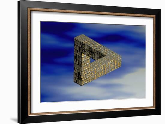 Computer Artwork of An Impossible Triangle-Laguna Design-Framed Photographic Print