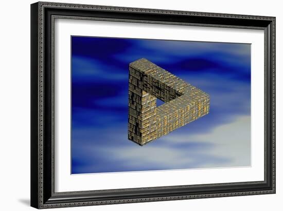 Computer Artwork of An Impossible Triangle-Laguna Design-Framed Photographic Print