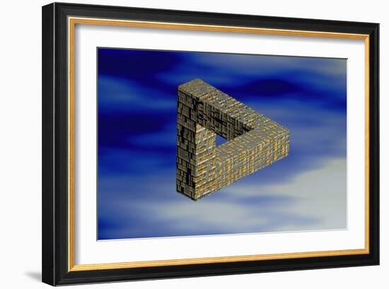 Computer Artwork of An Impossible Triangle-Laguna Design-Framed Photographic Print