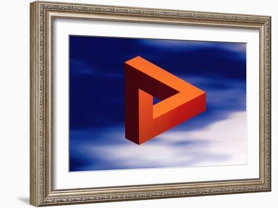 Computer Artwork of An Impossible Triangle-Laguna Design-Framed Photographic Print