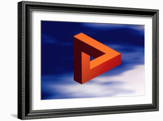 Computer Artwork of An Impossible Triangle-Laguna Design-Framed Photographic Print