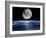 Computer Artwork of Full Moon Over Earth's Limb-Julian Baum-Framed Photographic Print