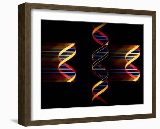 Computer Artwork of Genetic Engineering-Laguna Design-Framed Photographic Print