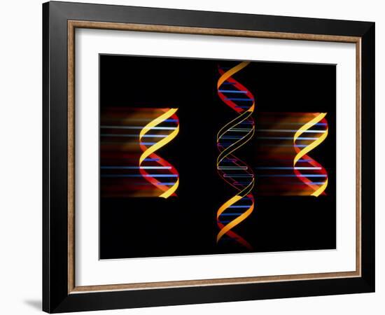 Computer Artwork of Genetic Engineering-Laguna Design-Framed Photographic Print