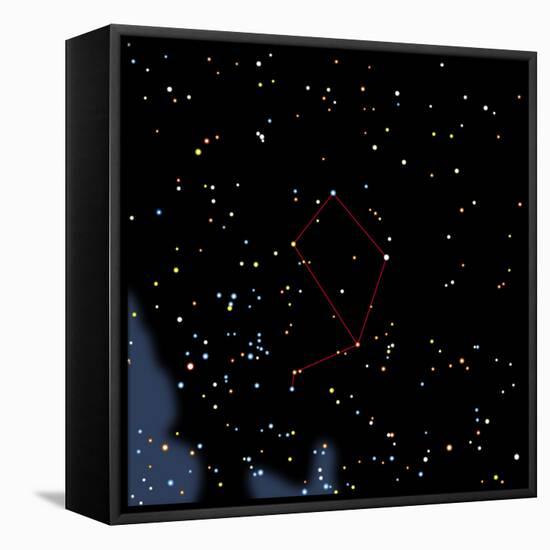 Computer Artwork of the Constellation of Libra-Julian Baum-Framed Premier Image Canvas