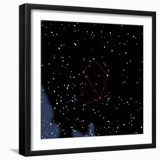 Computer Artwork of the Constellation of Libra-Julian Baum-Framed Premium Photographic Print