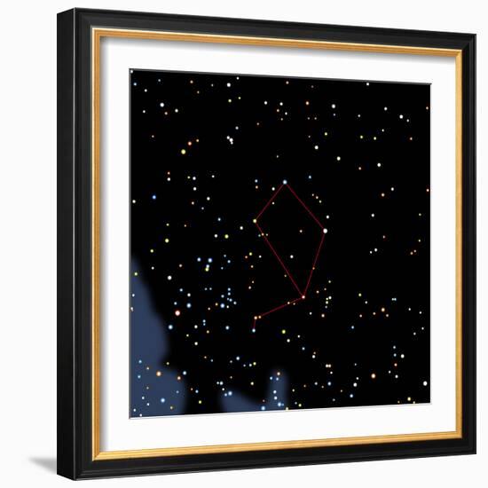 Computer Artwork of the Constellation of Libra-Julian Baum-Framed Premium Photographic Print