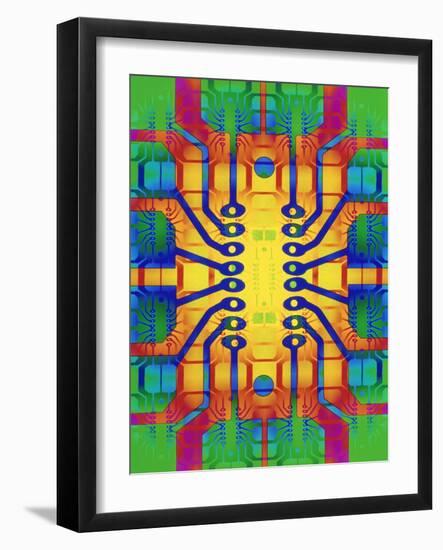 Computer Artwork Representing a Circuit Board-Mehau Kulyk-Framed Photographic Print