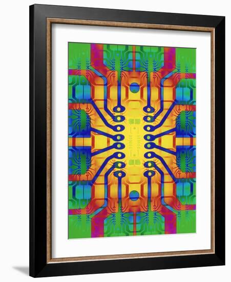 Computer Artwork Representing a Circuit Board-Mehau Kulyk-Framed Photographic Print