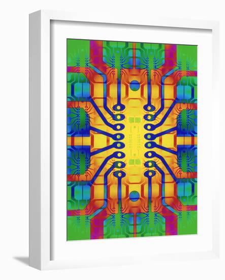 Computer Artwork Representing a Circuit Board-Mehau Kulyk-Framed Photographic Print