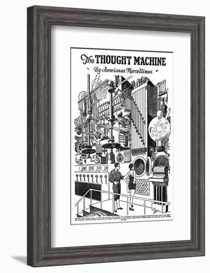 Computer as Envisaged in 1927, Illustration to the Thought Machine by Ammianus Marcellinus-Frank R. Paul-Framed Photographic Print