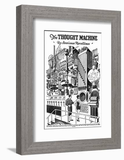 Computer as Envisaged in 1927, Illustration to the Thought Machine by Ammianus Marcellinus-Frank R. Paul-Framed Photographic Print