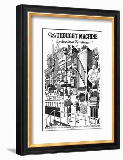 Computer as Envisaged in 1927, Illustration to the Thought Machine by Ammianus Marcellinus-Frank R. Paul-Framed Photographic Print