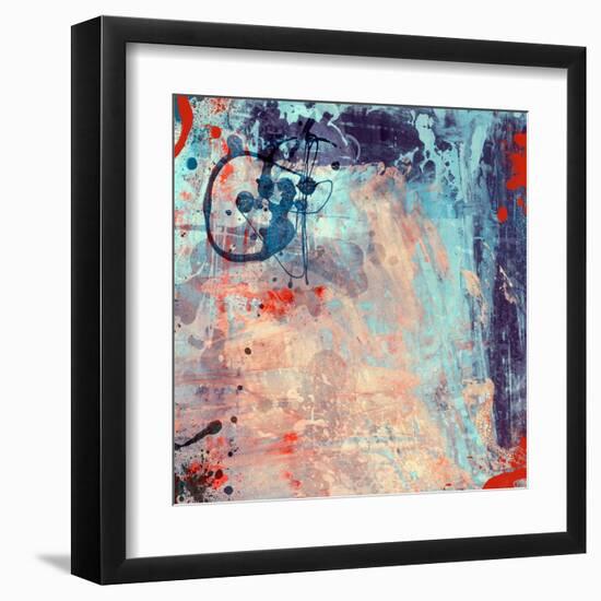 Computer Designed High Detailed Grunge Abstract Textured Watercolor Style Background-Gordan-Framed Art Print