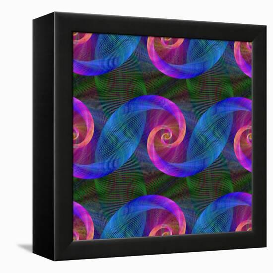 Computer Generated Spiral Fractal Pattern Background-David Zydd-Framed Premier Image Canvas