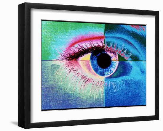 Computer Graphic Image of a Human Eye-PASIEKA-Framed Photographic Print