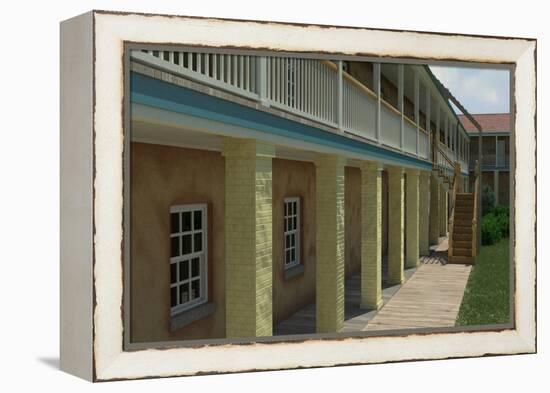 Computer-Graphic Recreation of the Balustrade in Front of the North Barracks in Fort Moultrie-null-Framed Premier Image Canvas